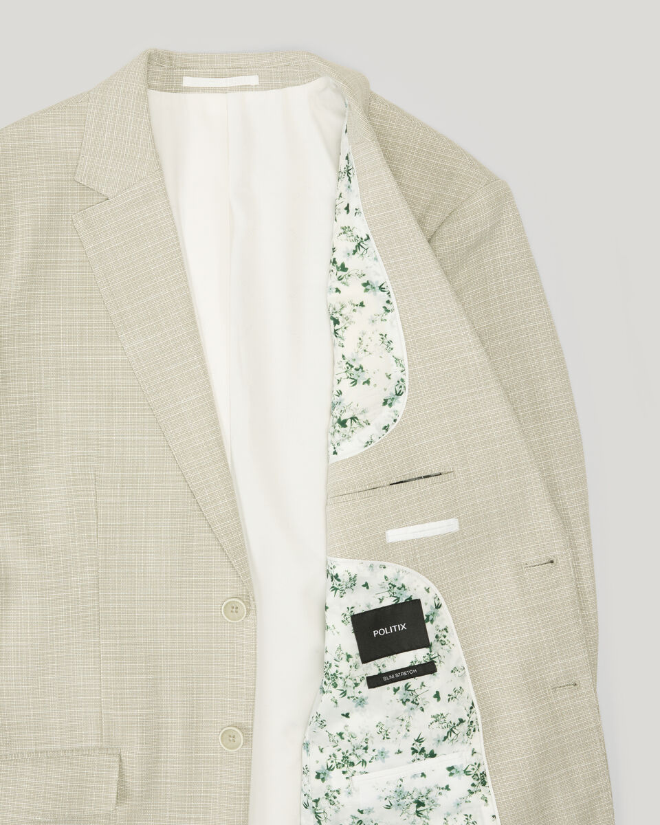 Single Breasted Textured Tailored Blazer, Sage, hi-res